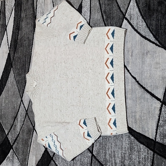 VANILLA BAY SPECKLED AZTEC DESIGN COUNTY WARM & COZY SWEATER - Picture 1 of 13